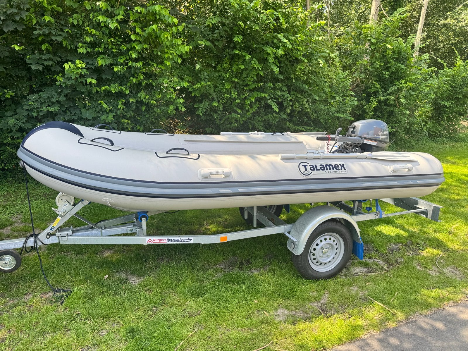Talamex Silverline RIB met 8 pk Yamaha + trailer, Zo goed als nieuw, Ophalen, Polyester/glasvezel, Afdekzeil