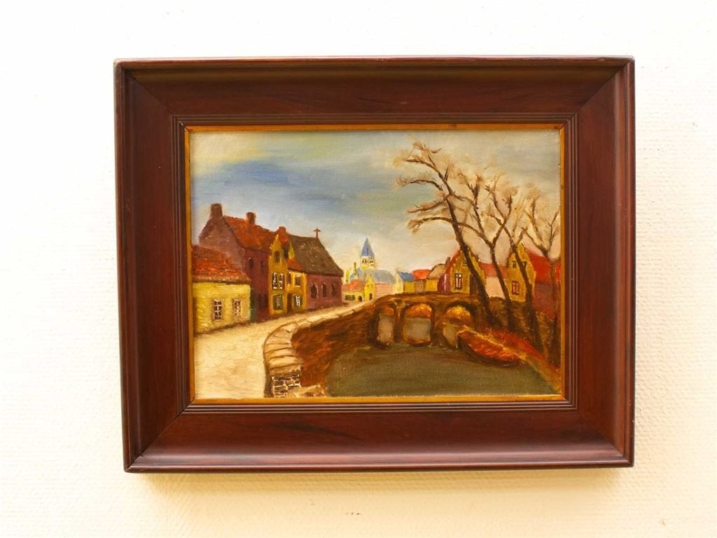 schilderij geschilderd op doek 33936, Ophalen of Verzenden, Gebruikt, Schilderij