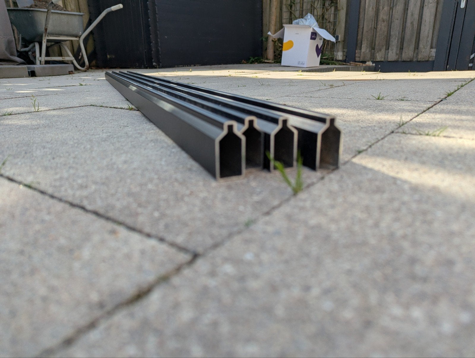 4x rvs schutting profielen 180cm, Tuin en Terras, Ophalen, Nieuw, Aluminium