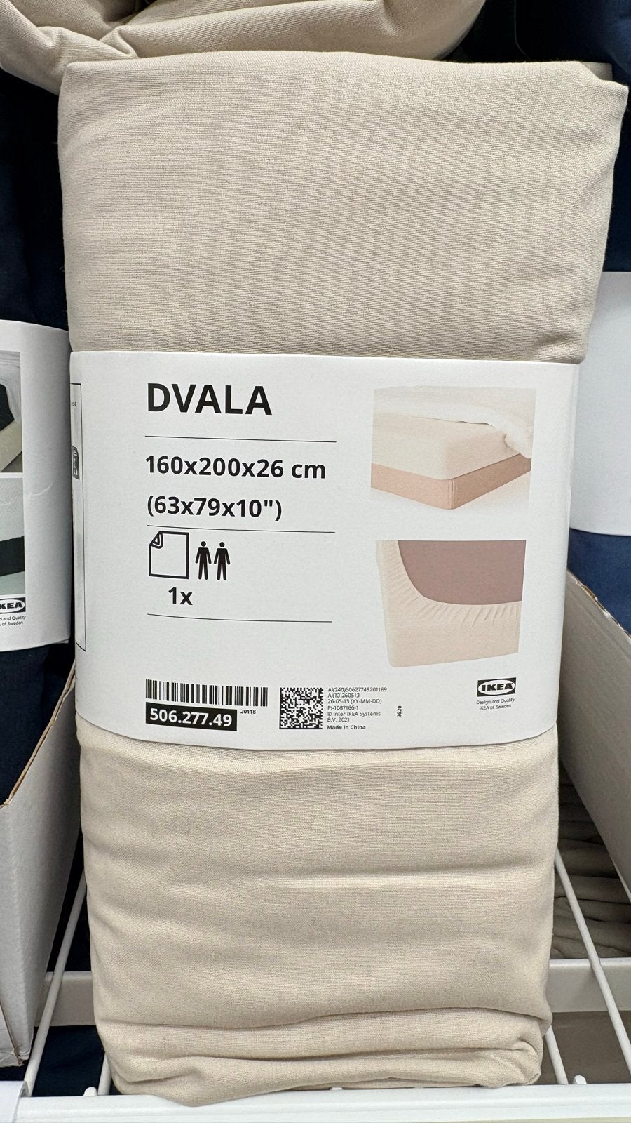 Hoes voor matras 160x200, Katoen, Tweepersoons, Ophalen of Verzenden, Zo goed als nieuw