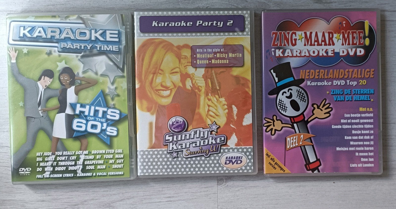 Karaoke DVD's - Party Time, Summerfun, Zing Maar Mee, Audio, Tv en Foto, Karaoke-apparatuur, Ophalen of Verzenden