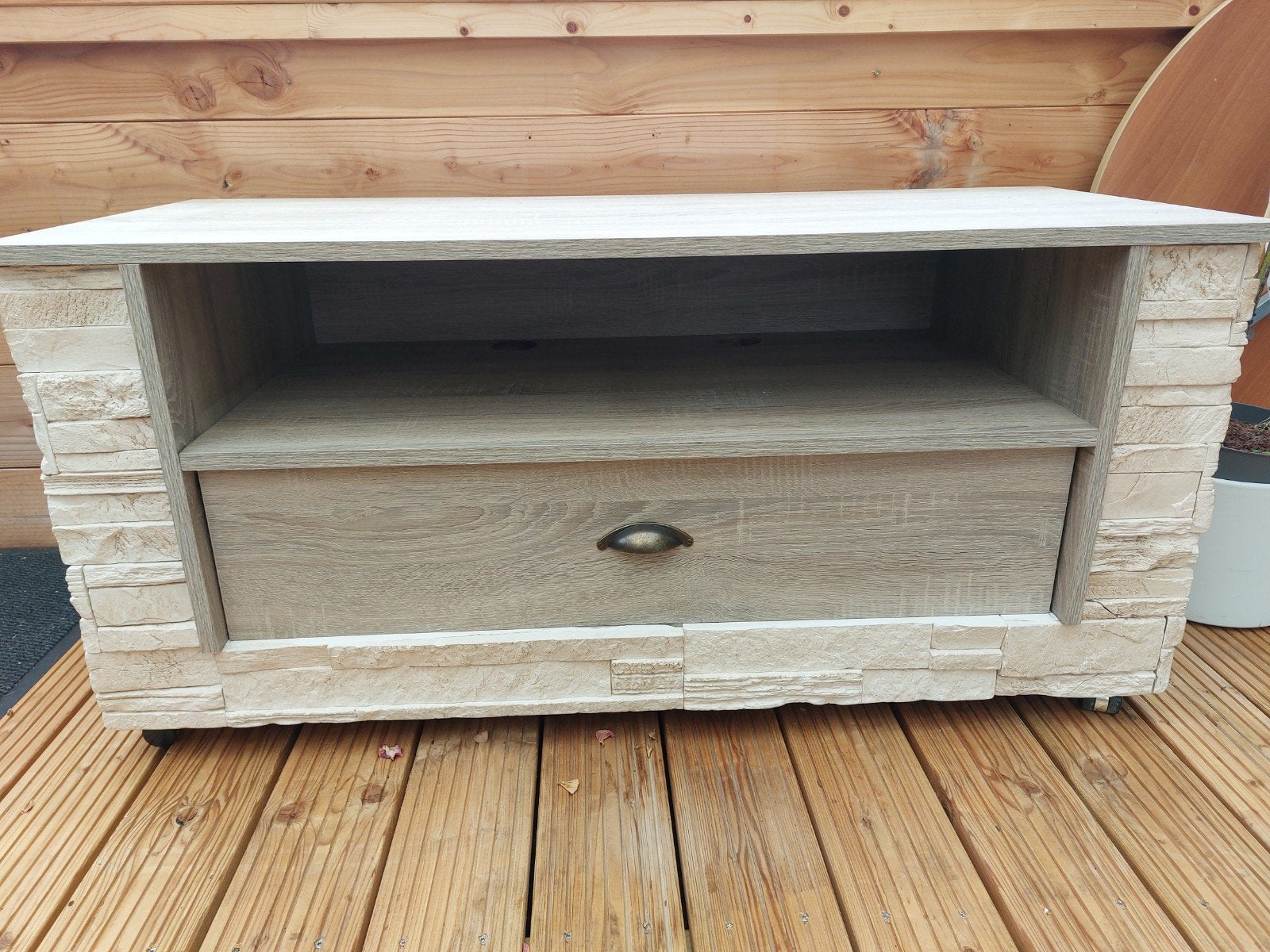 GRATIS TV meubel op wieltjes met lade, Huis en Inrichting, Ophalen, Gebruikt, 100 tot 150 cm, Minder dan 100 cm
