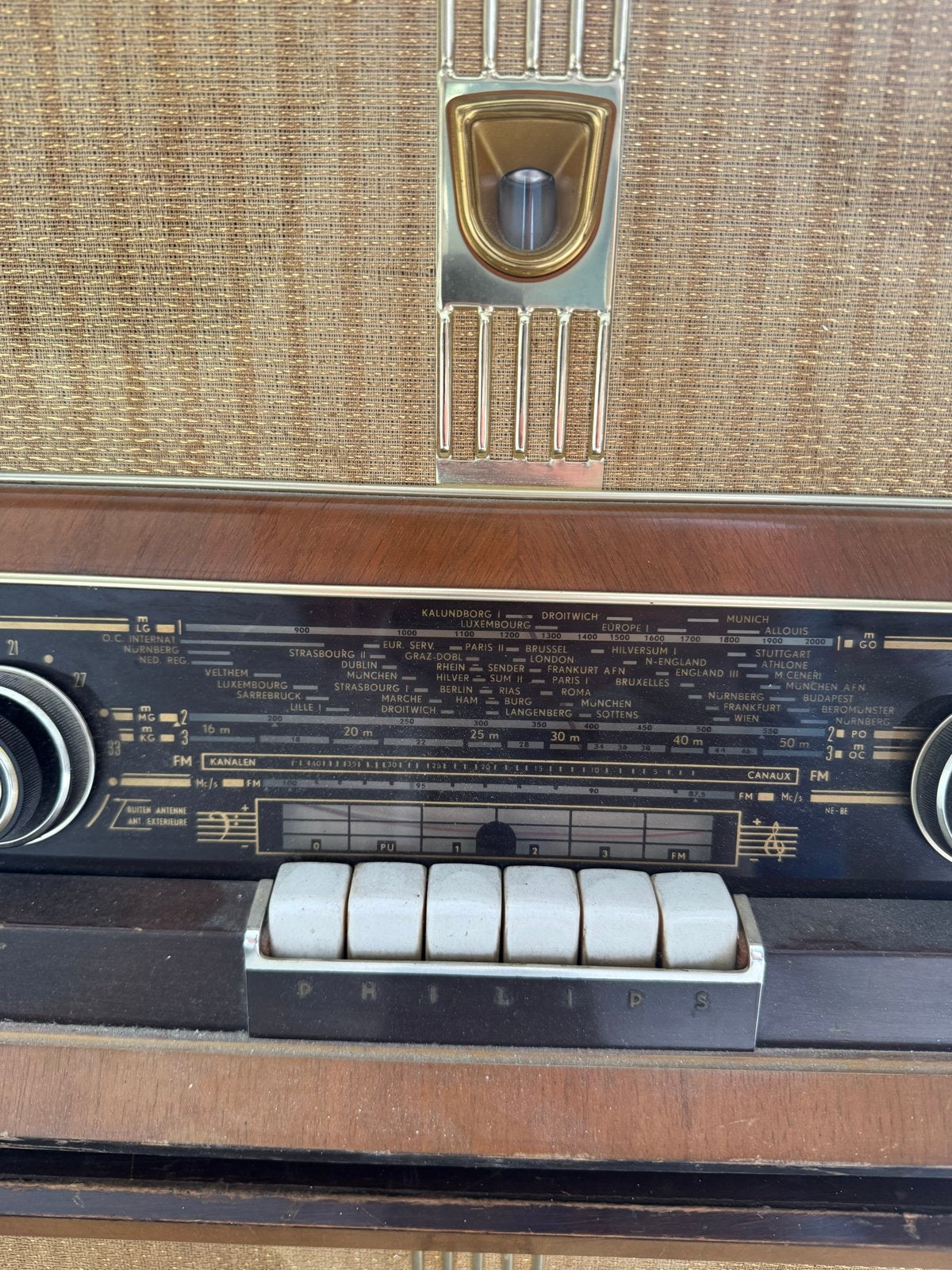 Vintage Philips Bi-Ampli buizenradio (2 stuks), Audio, Tv en Foto, Radio's, Ophalen, Gebruikt, Radio