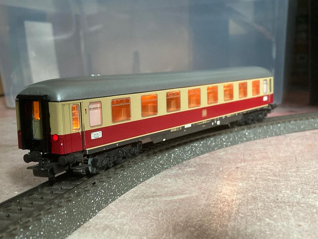 Marklin 4059 DB TEE rijtuig Binnen/sluitverlichting ZGAN, Hobby en Vrije tijd, Modeltreinen | H0, Wisselstroom, Wagon, Ophalen of Verzenden