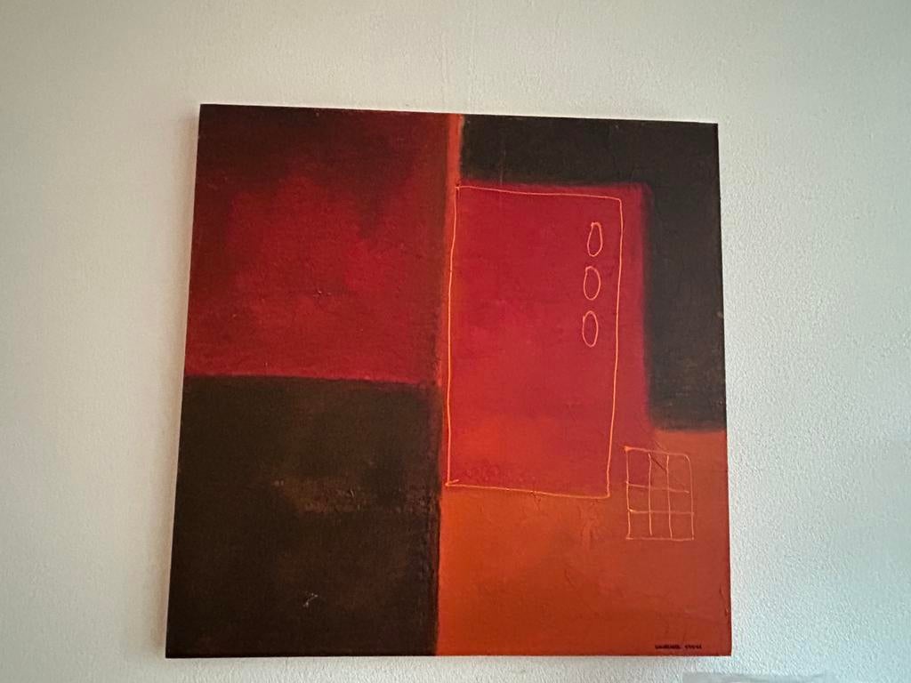 Abstract schilderij van Wilhelmien Nijboer, Antiek en Kunst, Ophalen