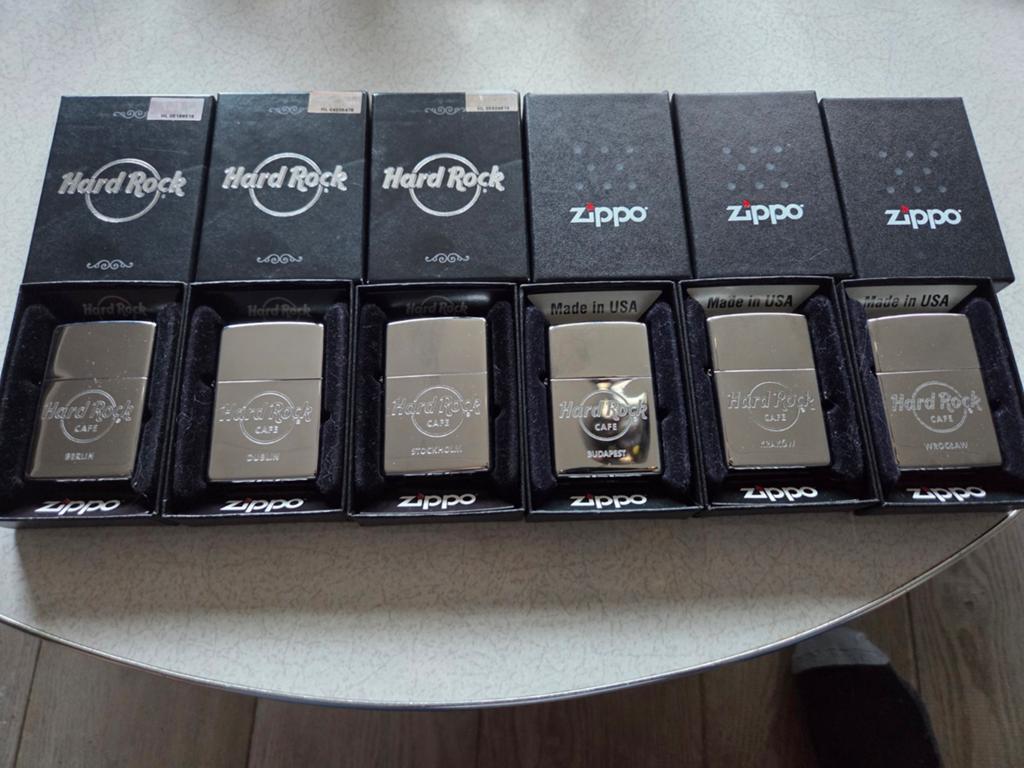 6 x Zippo's hardrock cafe, Ophalen of Verzenden, Nieuw, Aansteker