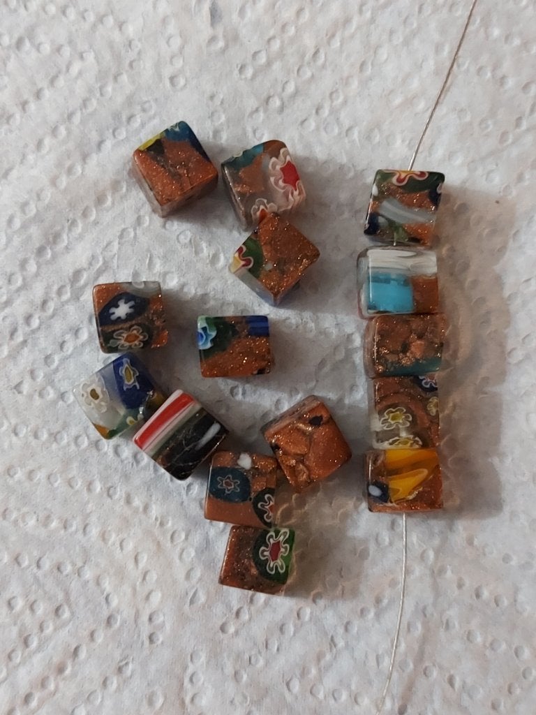 Meerkleurige millefiore lampwork glaskralen, Verzenden, Nieuw, Kraal