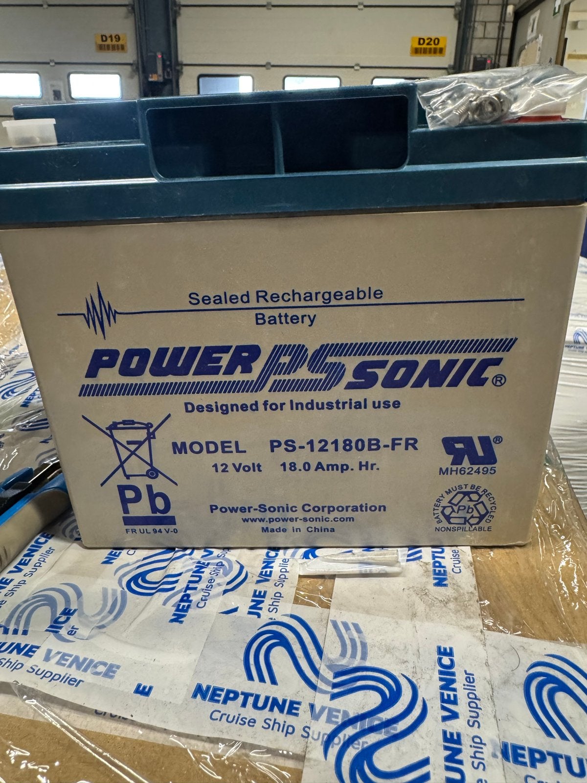 Power-Sonic PS-12180B-FR 12V 18Ah Verzegelde Accu, Ophalen of Verzenden, Nieuw, Oplaadbaar