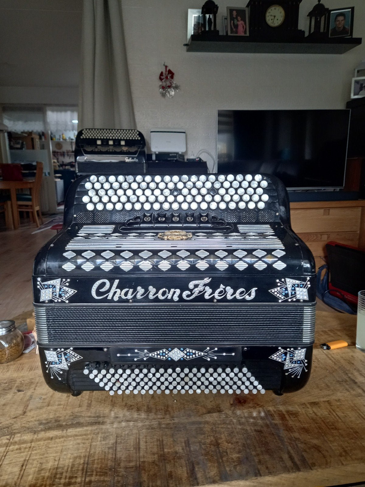 Charron Freres 4-korig B-griff Accordeon - Gereviseerd, Ophalen