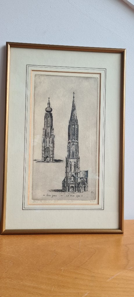 Kerk van Delft / Bart Reindersma, Ophalen, Met tekst, Stadsgezicht, 32 cm