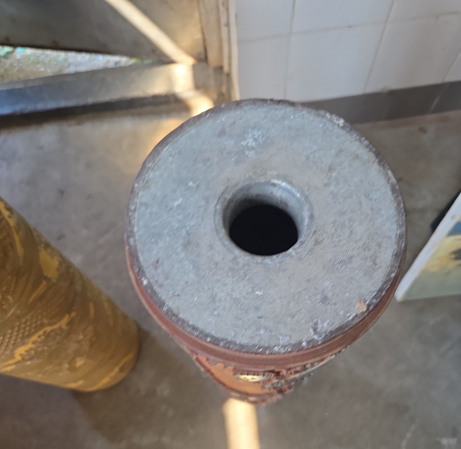 oude industriële behang wals set, Ophalen