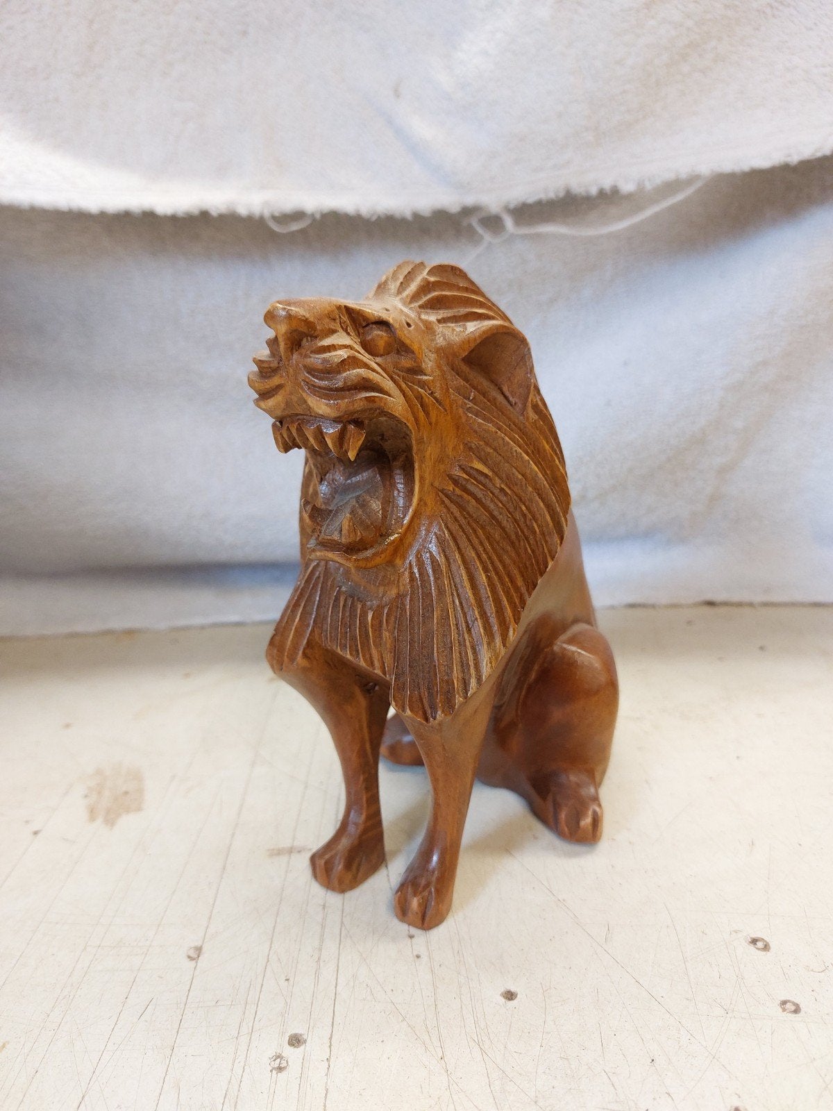 Leeuw, Houtsnijwerk, Minder dan 20 cm, Art deco, Ophalen of Verzenden