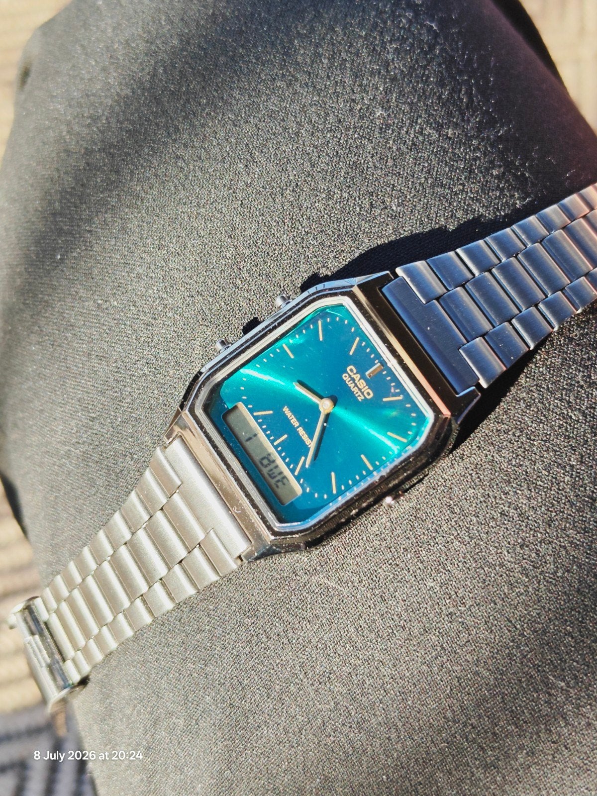 Vintage Casio Quartz incl garantie, Sieraden, Tassen en Uiterlijk, Horloges | Heren, Zo goed als nieuw, Polshorloge, Casio, Kunststof