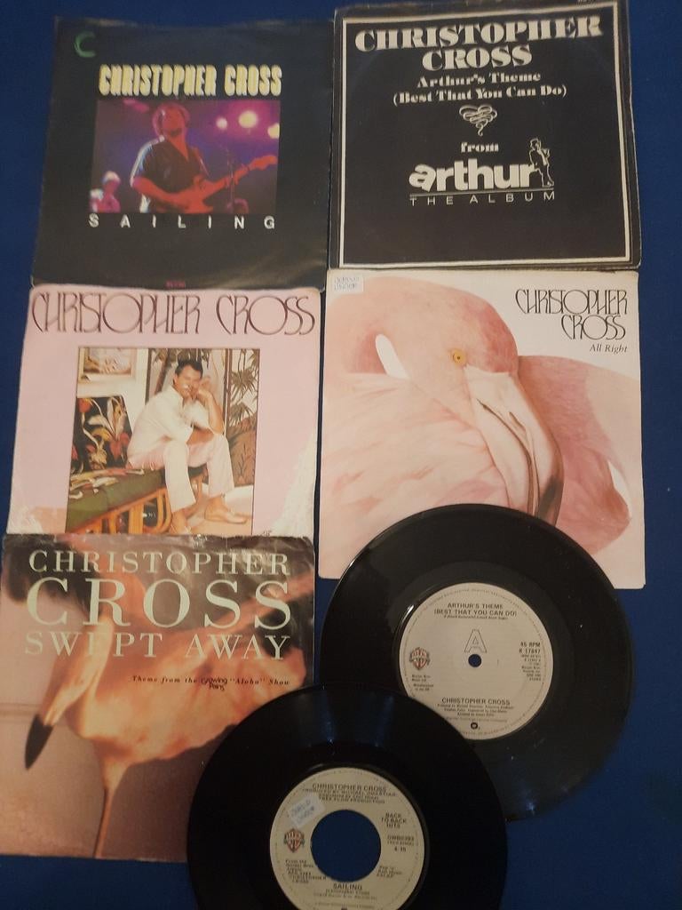 7x vinyl singels van Christopher Cross, Ophalen of Verzenden, Zo goed als nieuw, Overige formaten