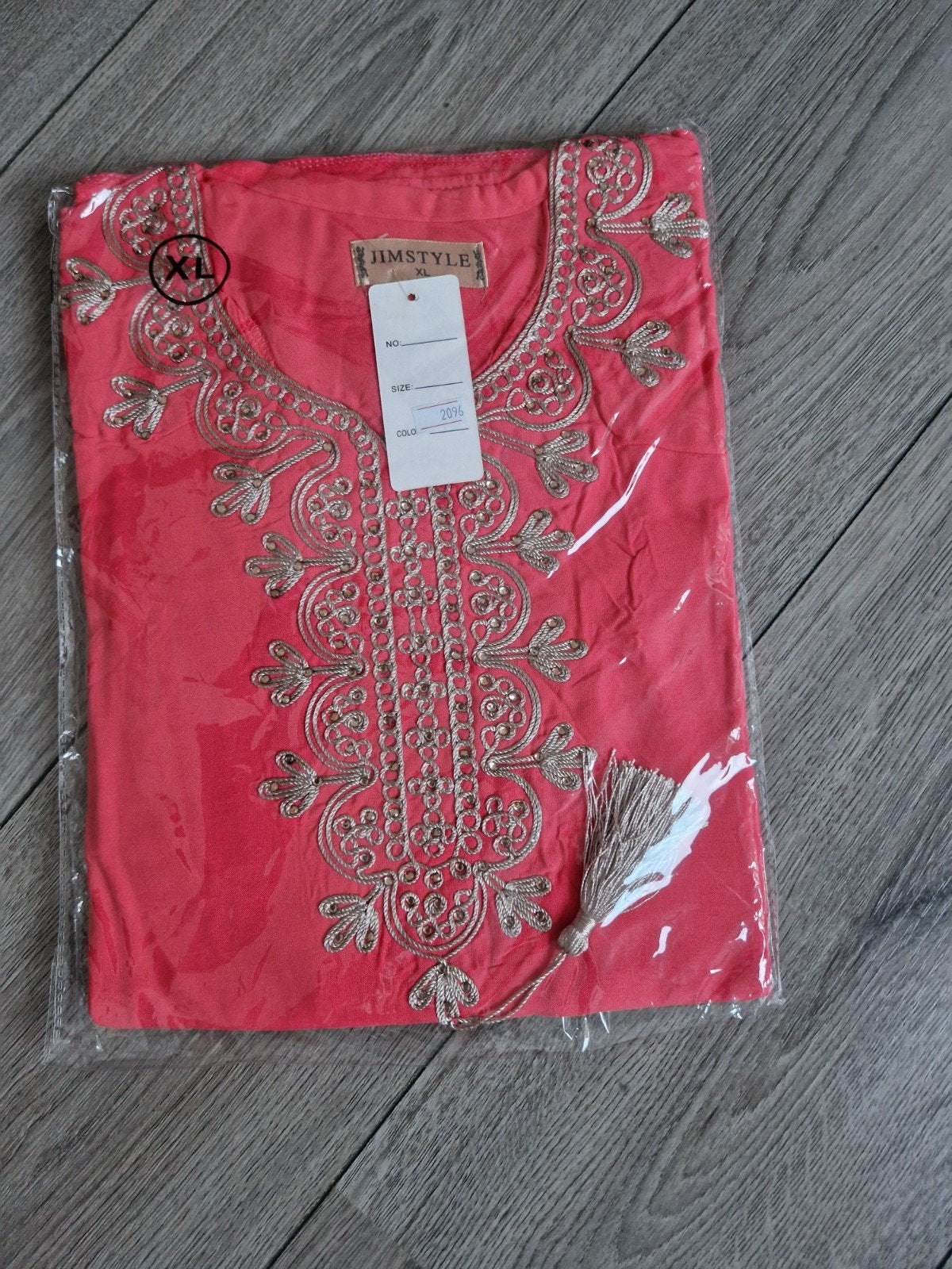 Nmet goudkleurig borduursel, JIMSTYLE, Maat 46/48 (XL) of groter, Nieuw, Ophalen of Verzenden
