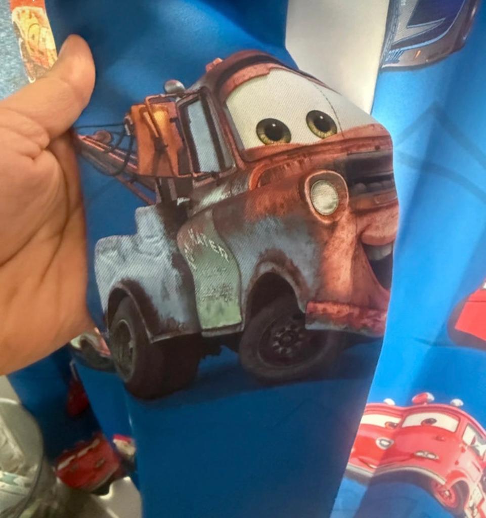 Disney Cars Gordijnen - Kinderkamer, Gebruikt, 100 tot 150 cm, Blauw, Ophalen of Verzenden