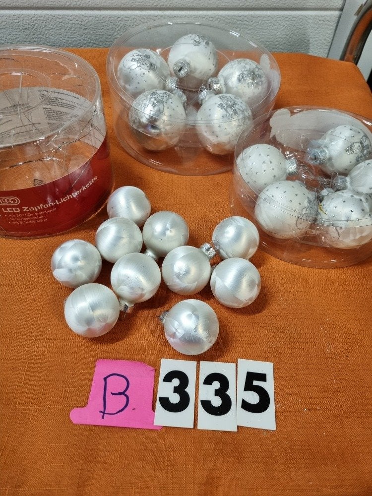 kerstballen wit met sneeuwpop glas [b335], Ophalen of Verzenden, 'T Olde Gre-j, Info@toldegrej.nl, Endepoelstraat 20f Didam