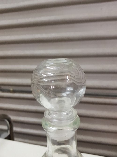 karaf van glas met dop, Ophalen of Verzenden, 'T Olde Gre-j, Info@toldegrej.nl, Endepoelstraat 20f Didam