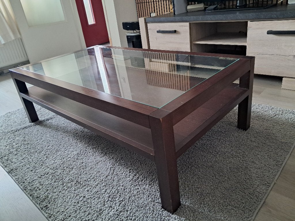 Salontafel, Ophalen, Gebruikt, 100 tot 150 cm, Glas