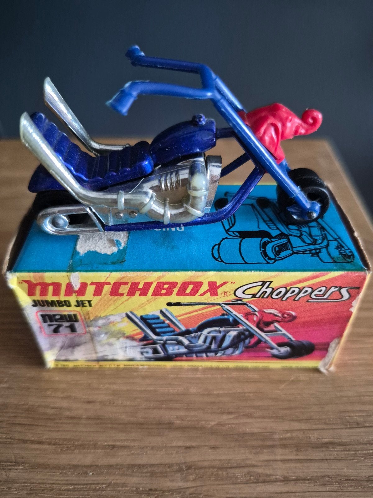 Matchbox Choppers Jumbo Jet 71 - Vintage Speelgoed Motor, Ophalen of Verzenden, Gebruikt, 1:50 of kleiner, Overige merken