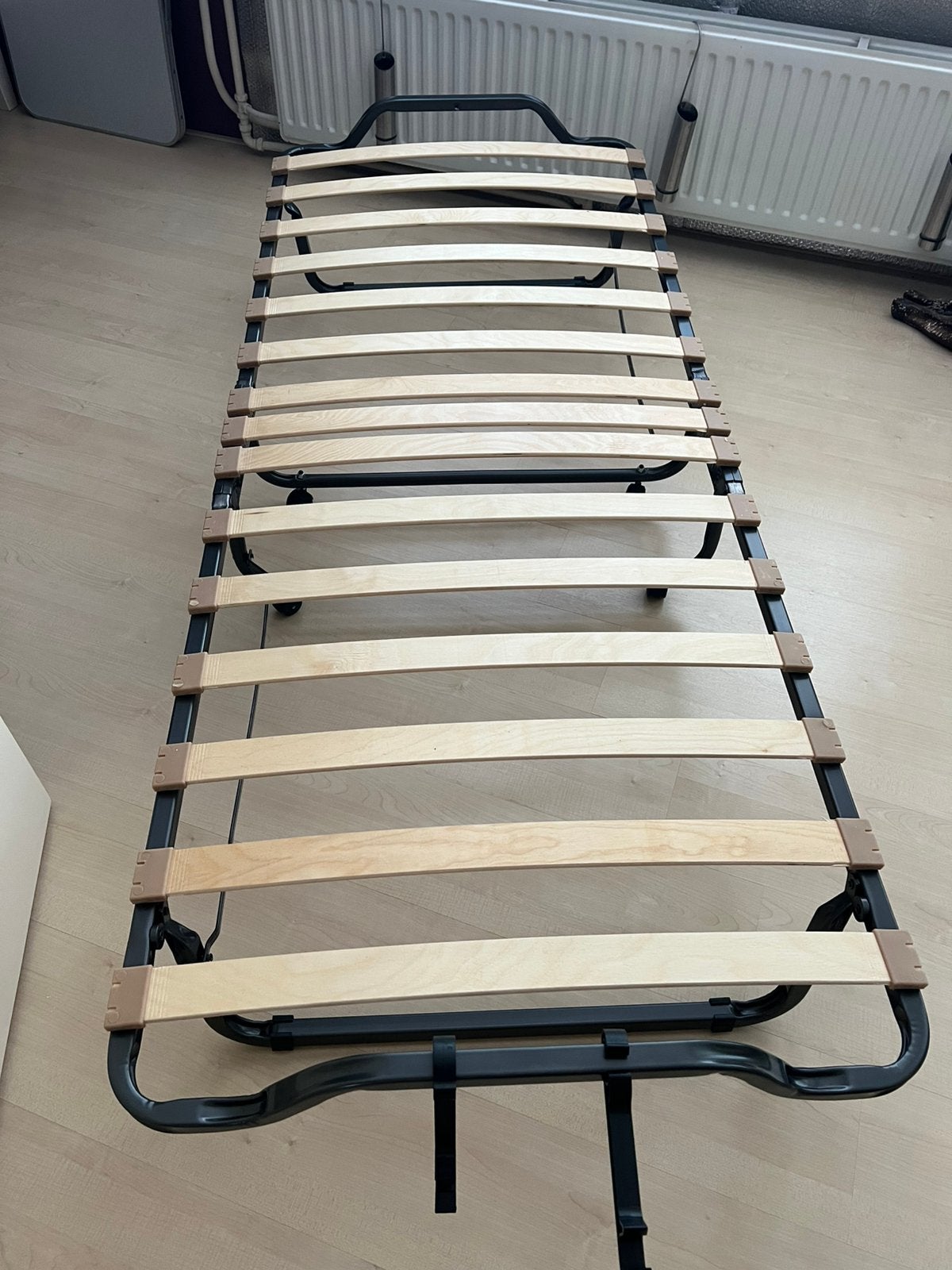 Logeerbed met zomer/winterkant 1xgebruikt € 50,- katoen, Ophalen, Eenpersoons, 190 cm of minder, Zo goed als nieuw