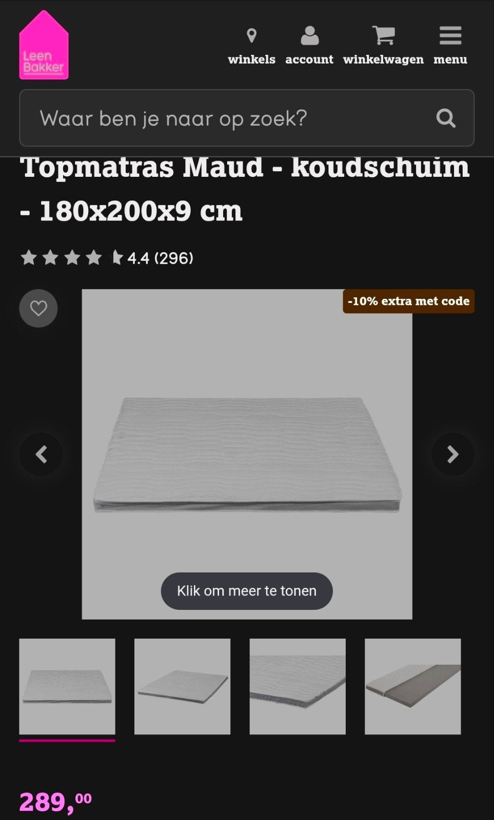 NIEUW Topmatras Maud - koudschuim - 180x200x9 cm, Ophalen, Matras, 180 cm, 200 cm