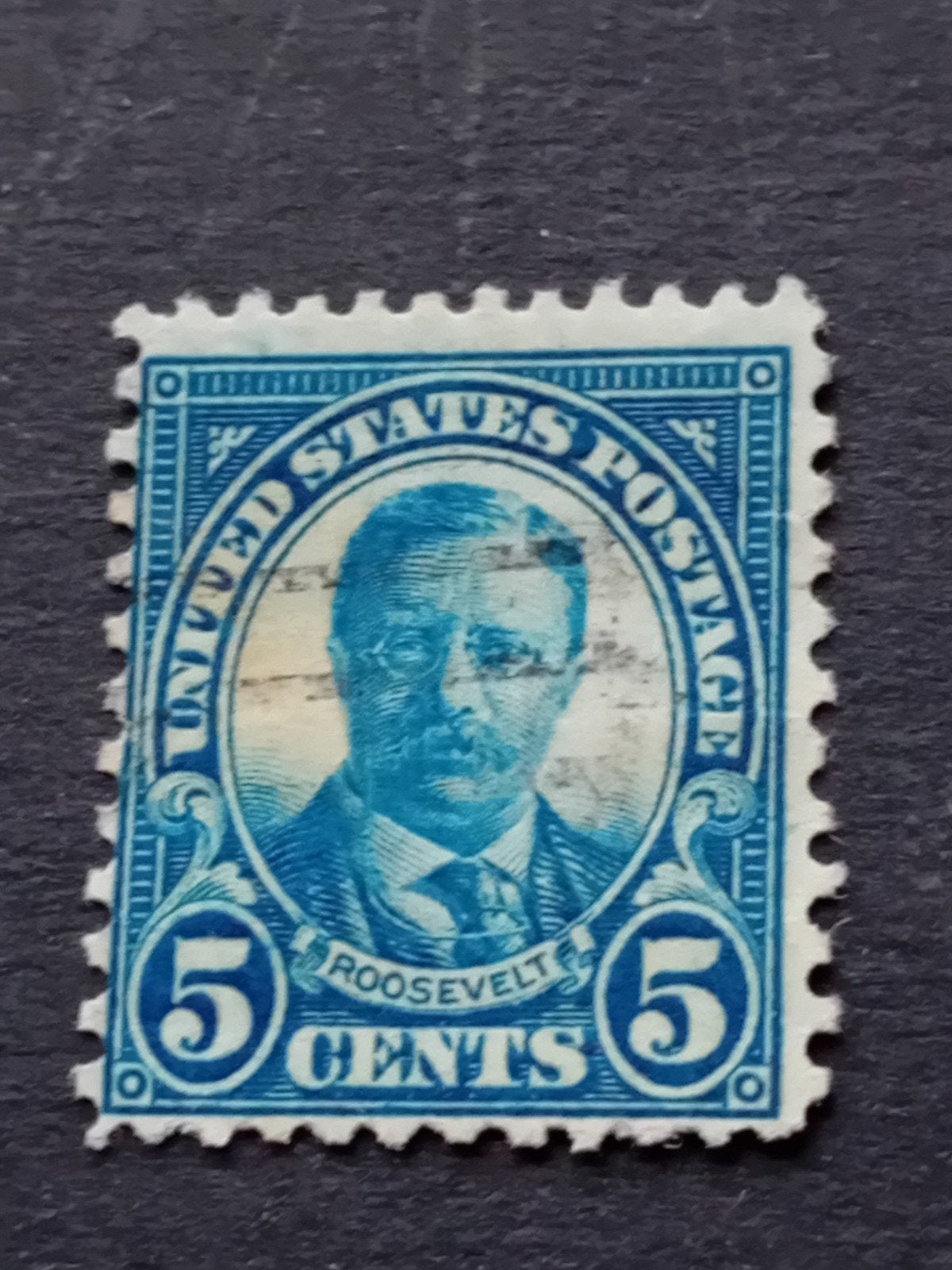 Amerikaanse postzegel 5 cent Roosevelt, Ophalen of Verzenden, Gestempeld, Noord-Amerika