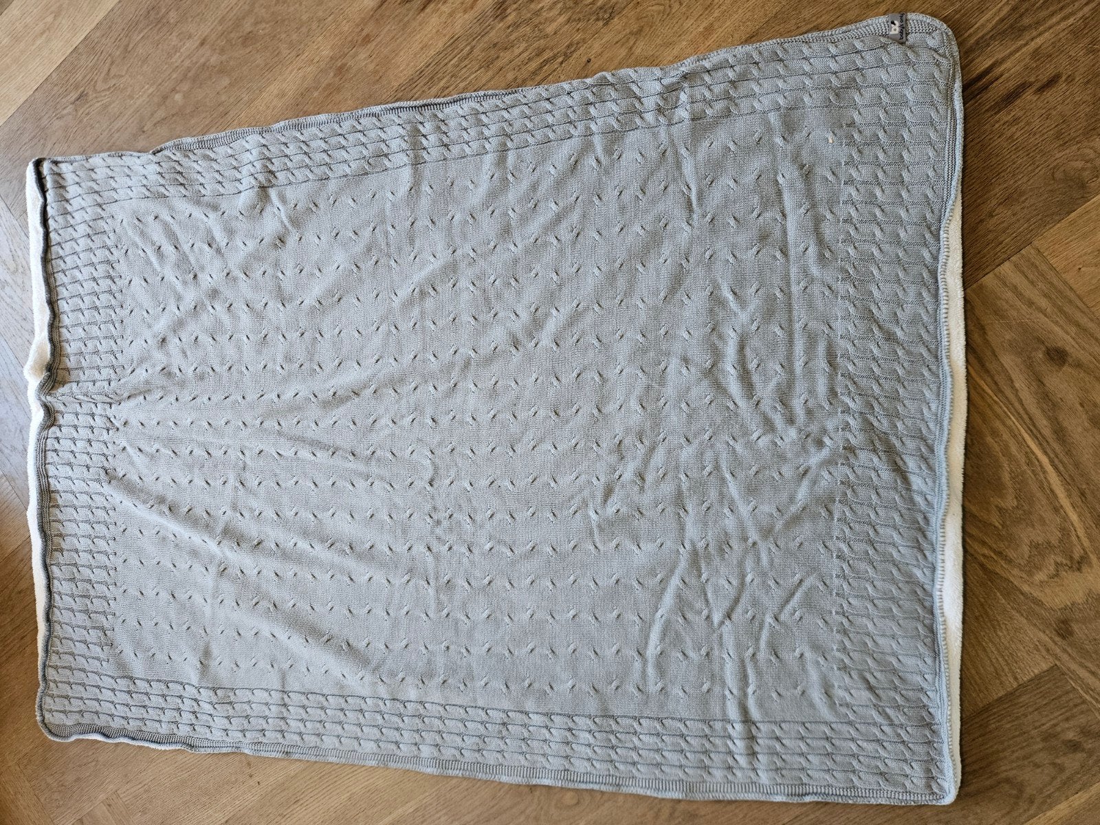 135x100 Babys only cable teddy ledikant deken, Gebruikt, 135 cm, Baby's Only, Ophalen of Verzenden