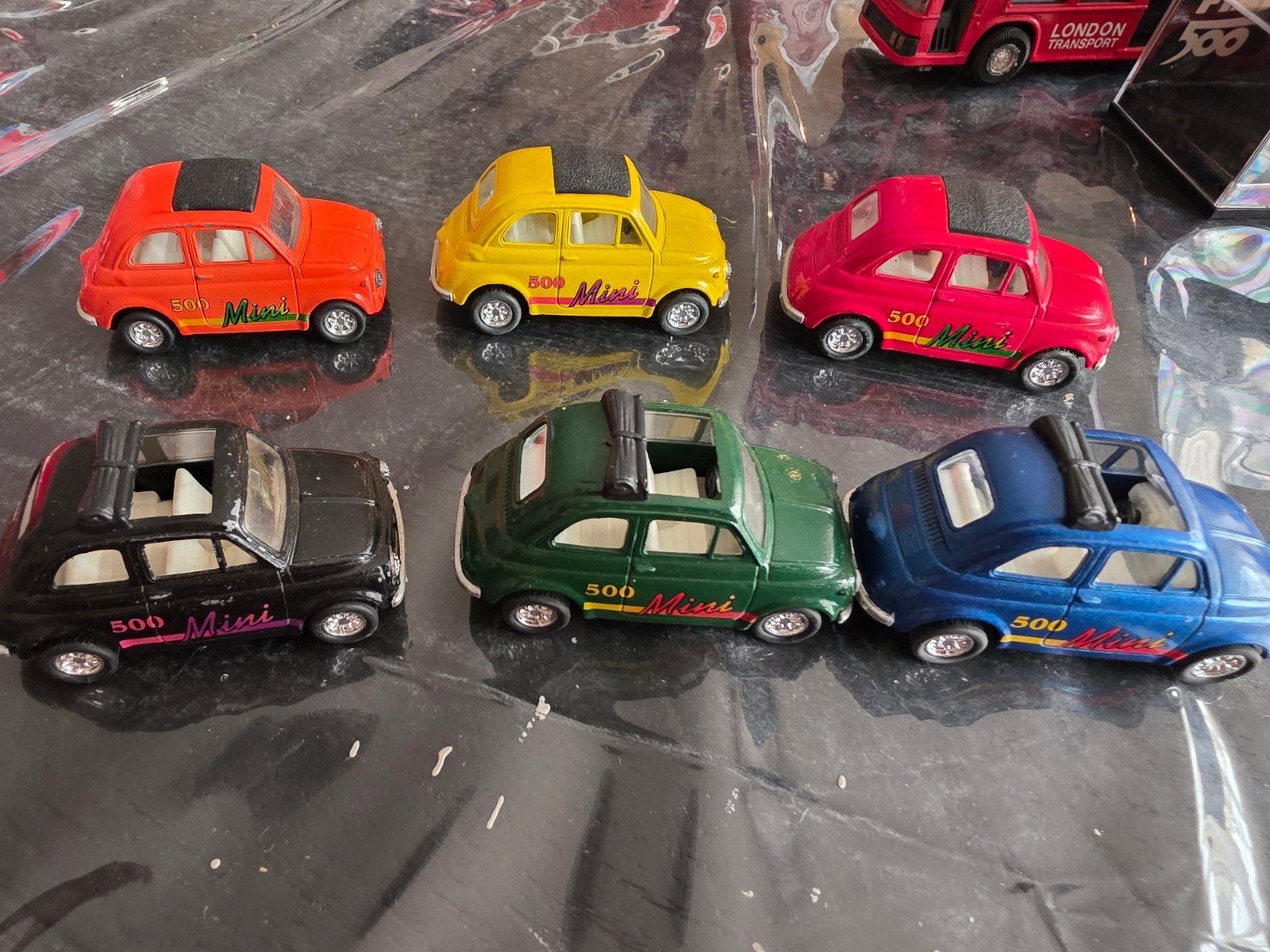 Set van 6 Fiat 500 Mini speelgoedauto's, Ophalen of Verzenden, Gebruikt, Overige typen