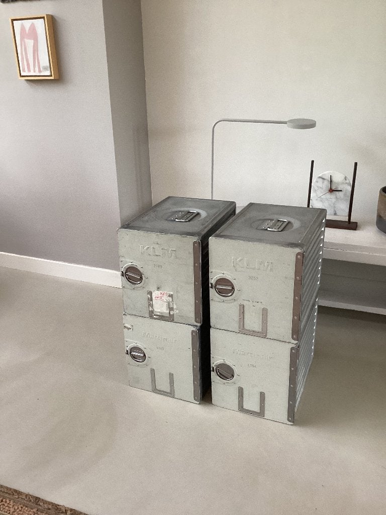 Vliegtuig container galley box KLM en Martinair, Ophalen, Gebruikt