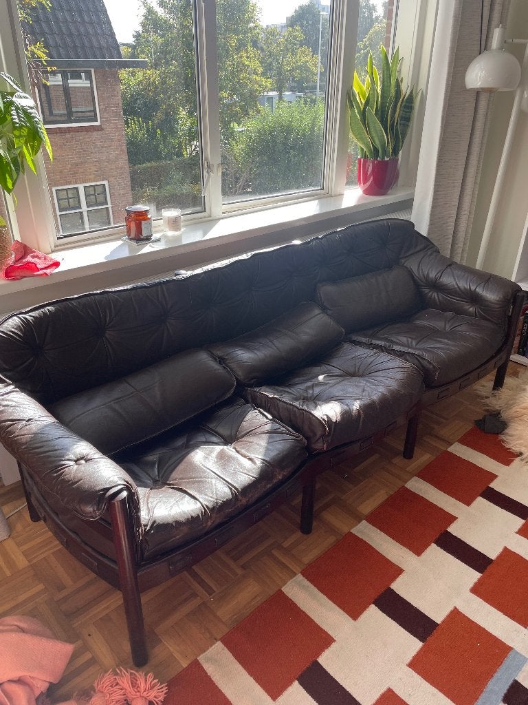 Mid century modern bank, Ophalen, Gebruikt, Mid century modern, Minder dan 75 cm