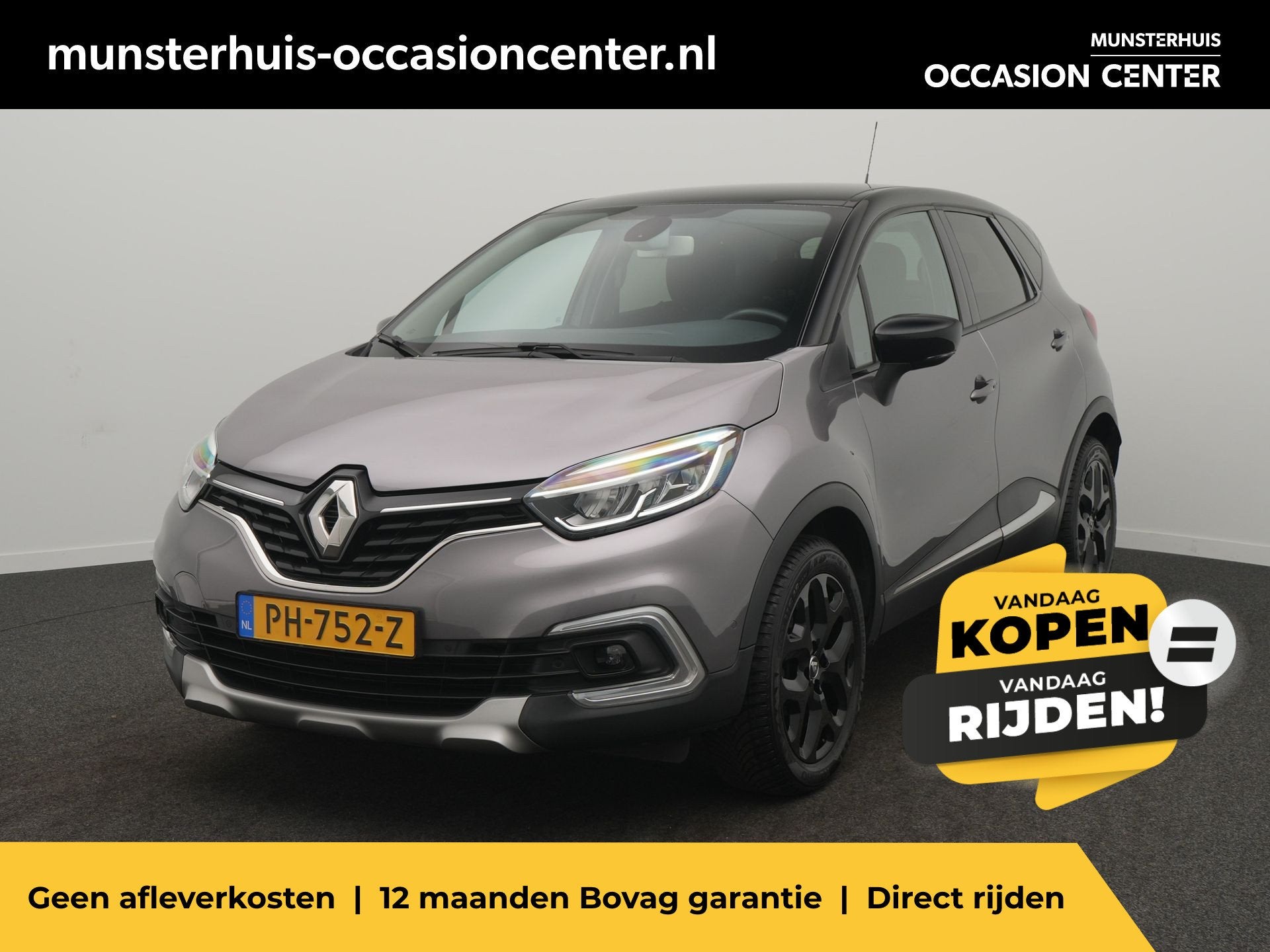 Renault Captur TCe 90 Intens - RIJKLAARPRIJS - All Seasonban, Auto's, Voorwielaandrijving, Stof, Gebruikt, 620 kg