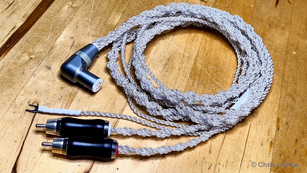 'The Crystal Clear PHONO' 36pF/m phonokabel van Chris Cables, Verzenden, Nieuw, 3451HB/44, Interlink-kabel