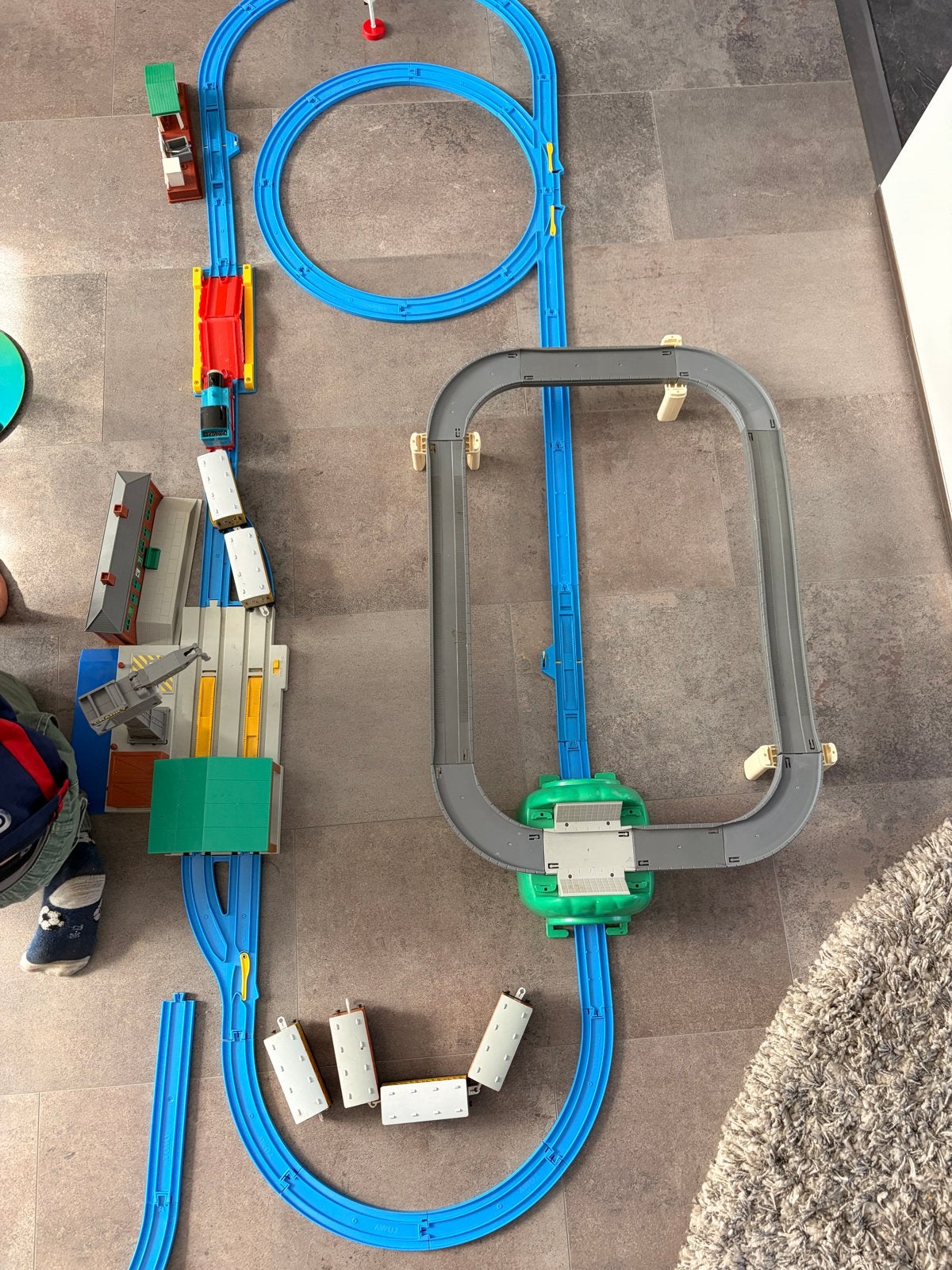 Vintage Thomas de Trein speelset met rails en wagons, Ophalen of Verzenden, Gebruikt