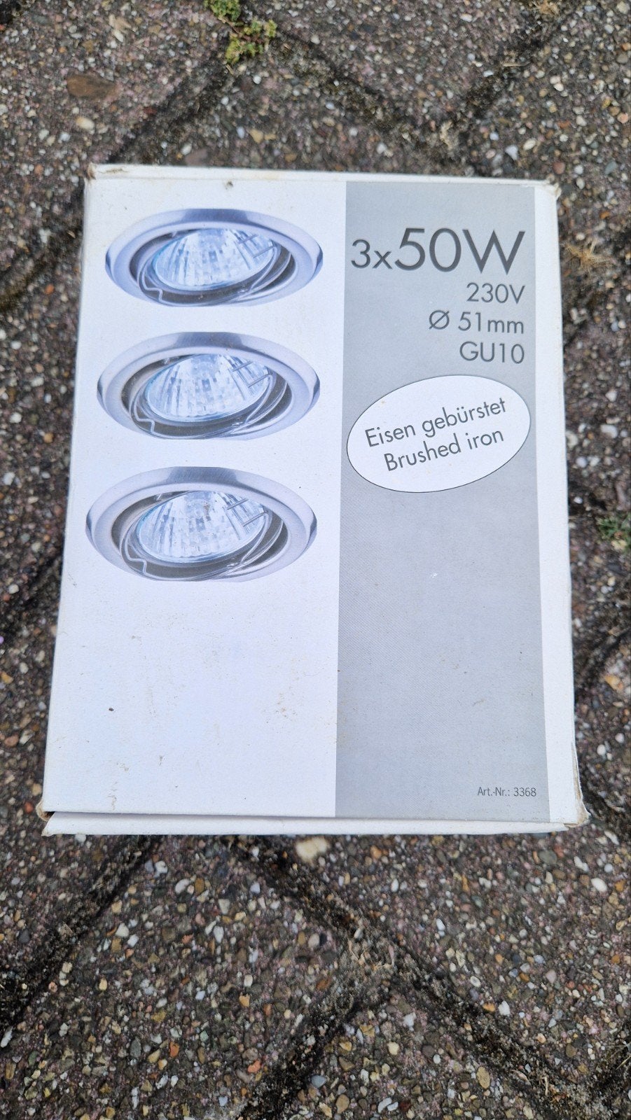 Inbouwspots geborsteld ijzer GU10 230V, Ø 51mm, Ophalen of Verzenden, Nieuw