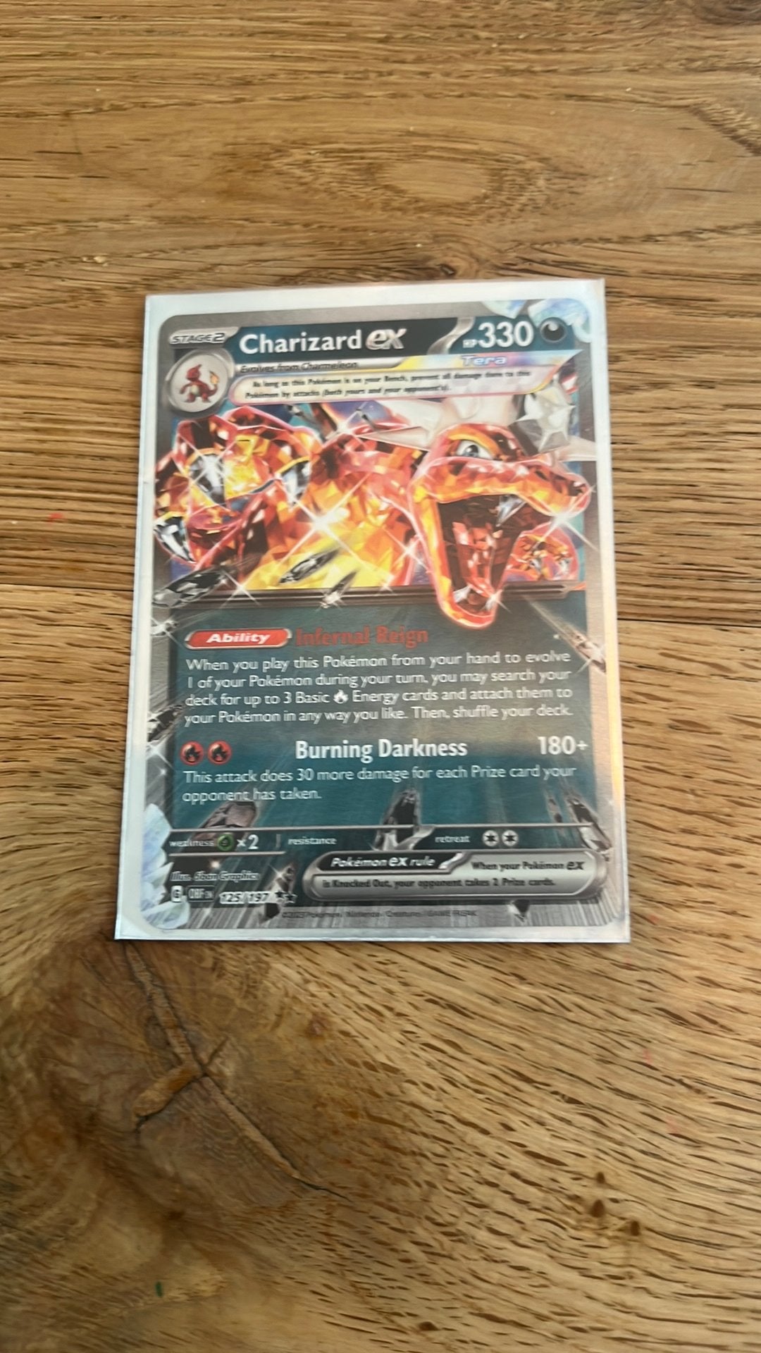 Charizard ex, Ophalen of Verzenden, Zo goed als nieuw