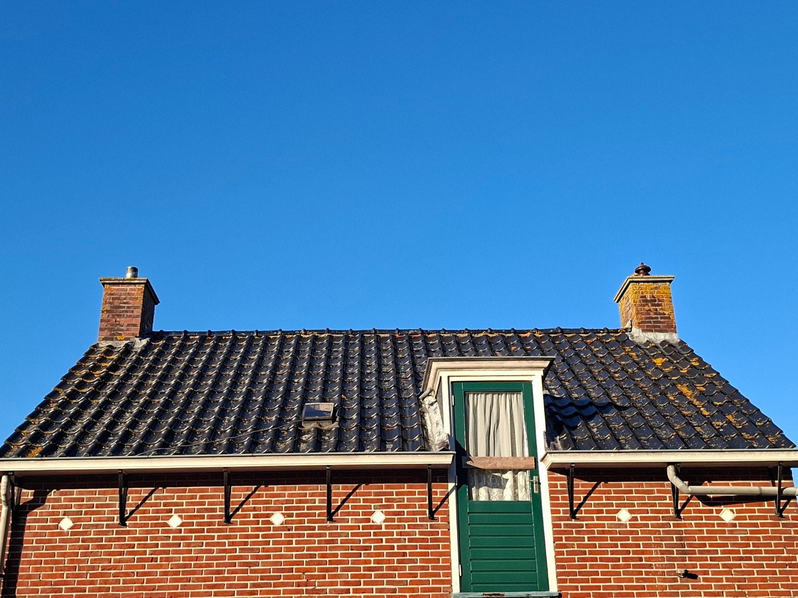 950 Hollandse dakpannen en 25 nokvorsten - mat zwart, Ophalen