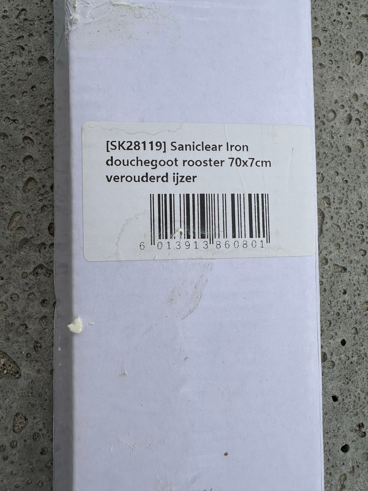 Saniclear Iron douchegoot rooster 70x7cm verouderd ijzer, Ophalen, Nieuw, Douche
