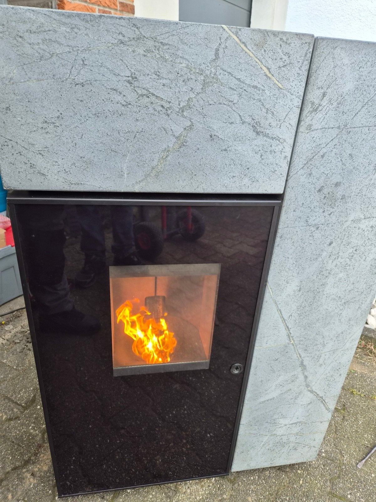Rika Topo 1 Speksteen Pelletkachel 3-10 kW, Huis en Inrichting, Ophalen, Gebruikt, Overige brandstoffen, Pelletkachel