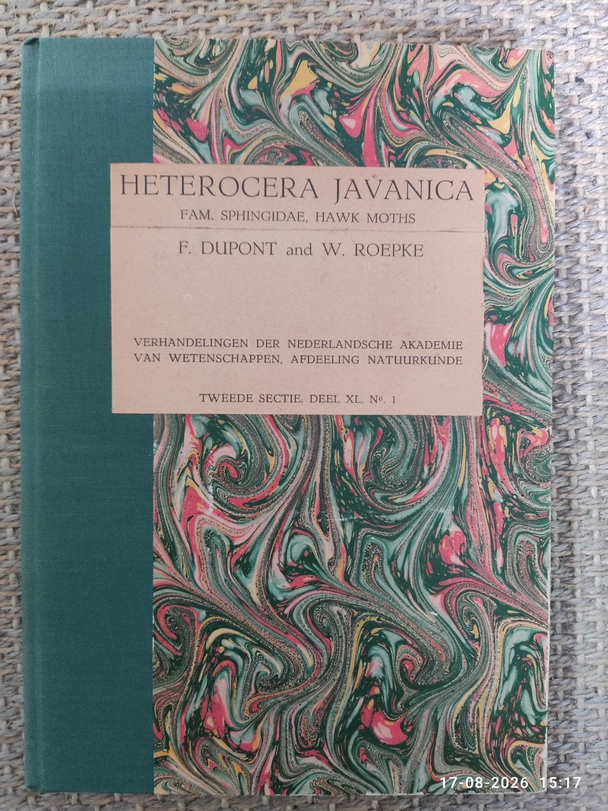 Heterocera Javanica - Dupont en Roepke, Boeken, Ophalen of Verzenden, Natuurwetenschap