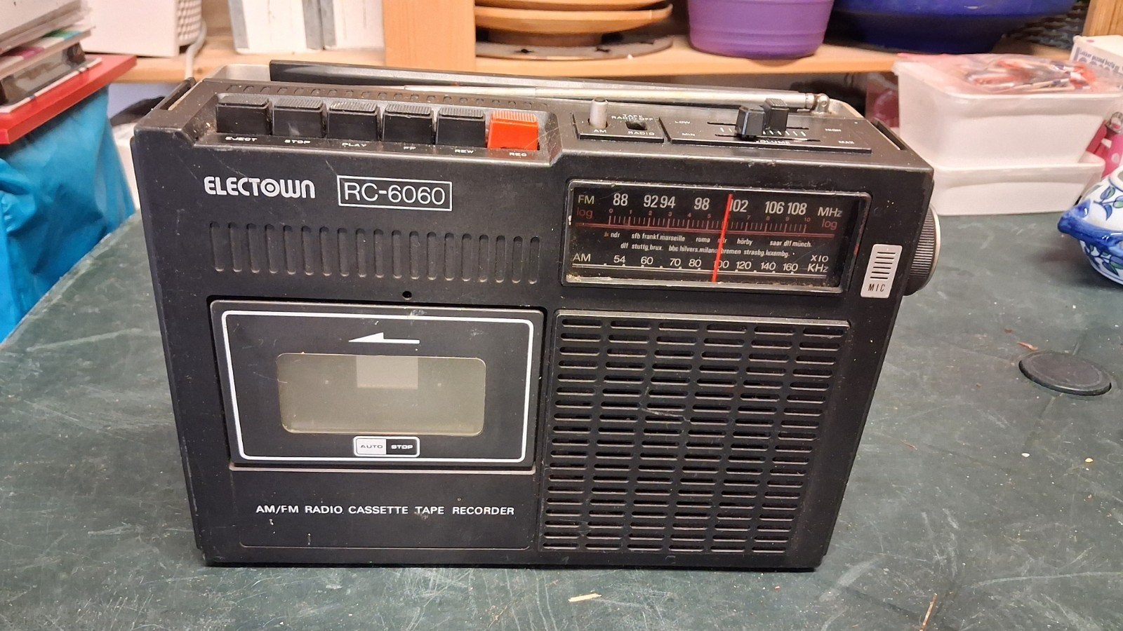 Electown(akai) radio cassetterecorder, Ophalen of Verzenden, Gebruikt, Radio