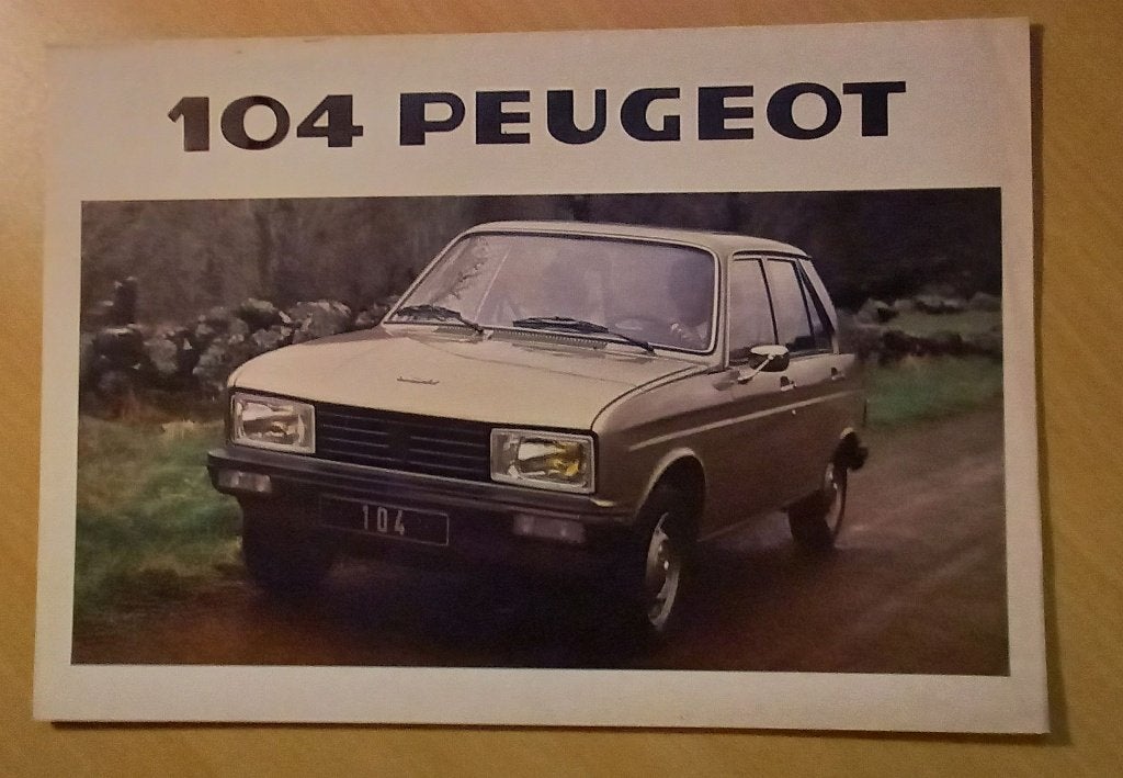 Peugeot 104 uitvouwfolder 1979, Verzenden, Zo goed als nieuw, Peugeot