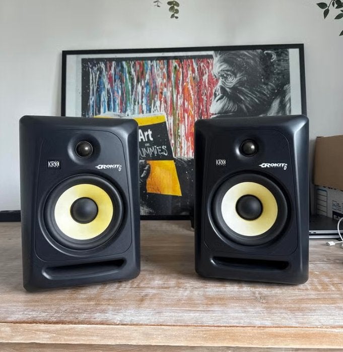 2x KRK Rokit RP6 studio monitor speakers G3 6 inch 7 KOOPJE, 150 watt of meer, Inclusief kabels, Ophalen of Verzenden, Zo goed als nieuw