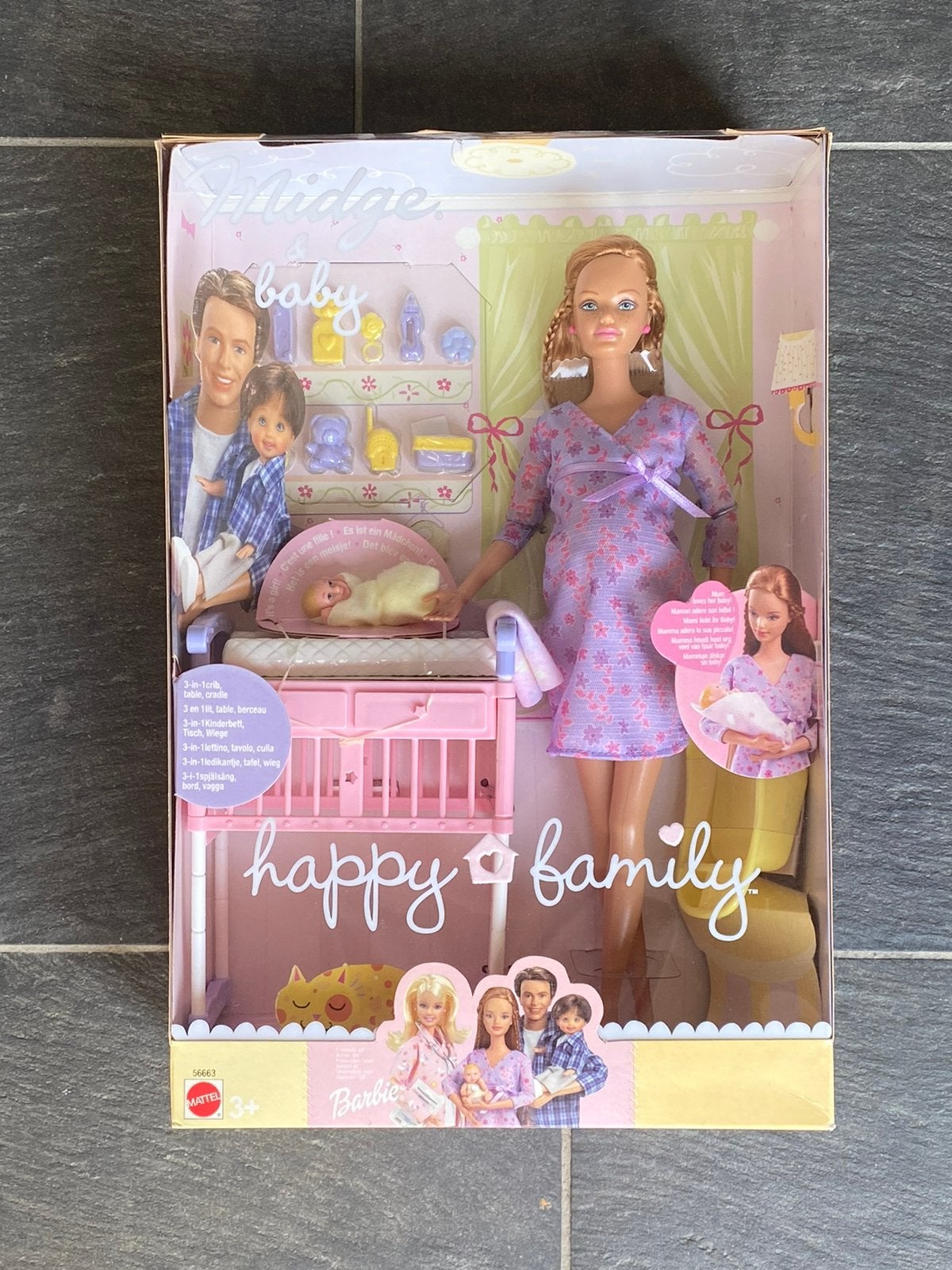 Vintage Pregnant Barbie Midge & Baby, Happy Family 2002 NRFB, Verzamelen, Ophalen of Verzenden, Nieuw, Pop