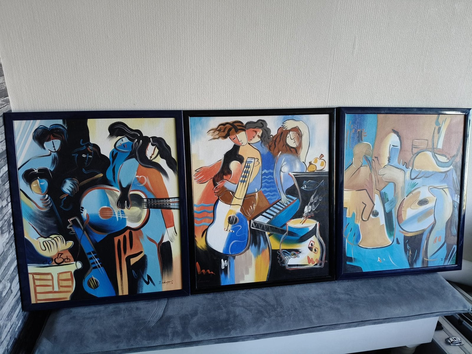 Popart schilderijen  kunstwerken muziek  thema, Ophalen of Verzenden