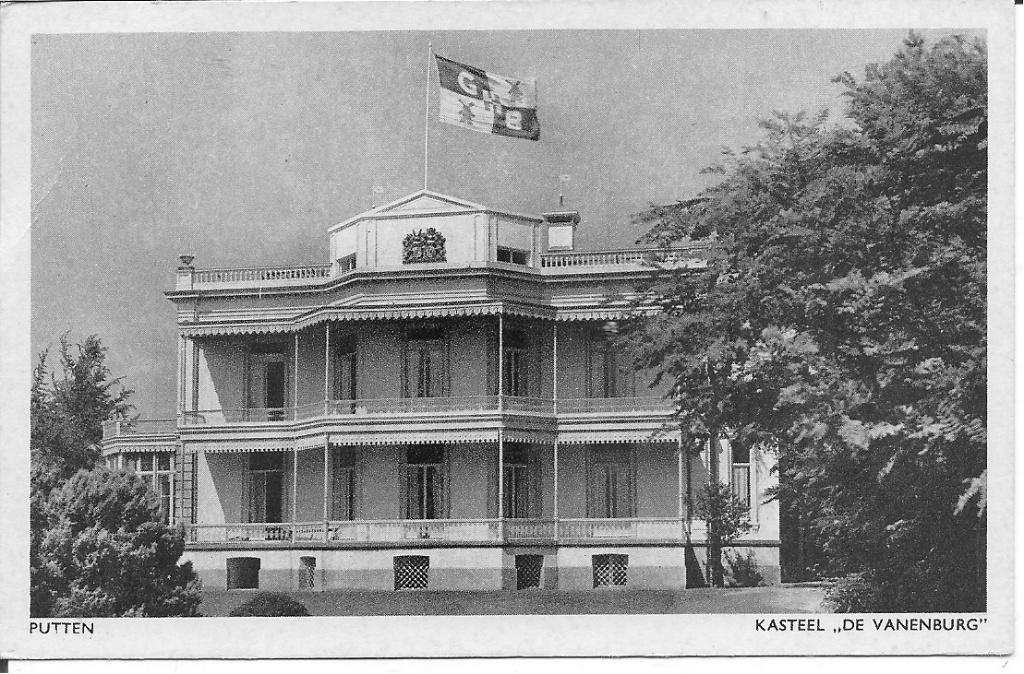 Putten Kasteel De Vanenburg., Ophalen of Verzenden, 1940 tot 1960, Ongelopen, Gelderland