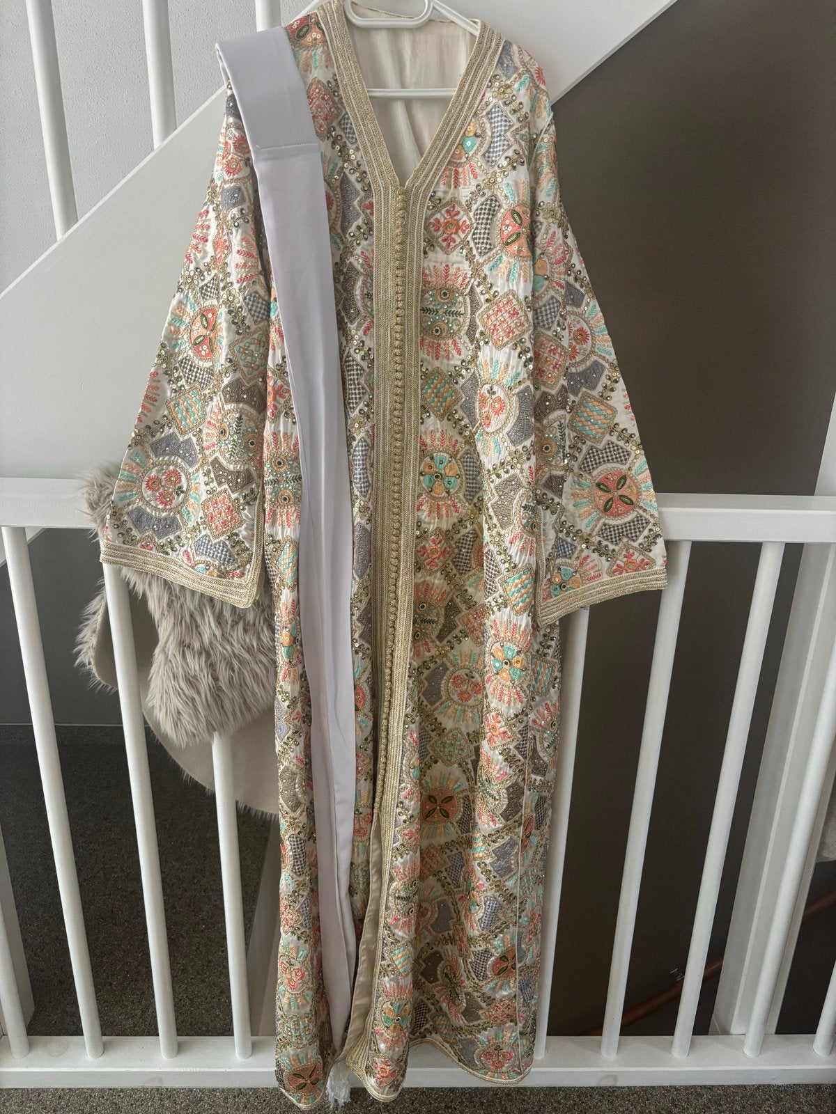 Prachtige Marokkaanse Kaftan - Feestelijke Jurk, Overige typen, Meerkleurig, Ophalen of Verzenden, Zo goed als nieuw