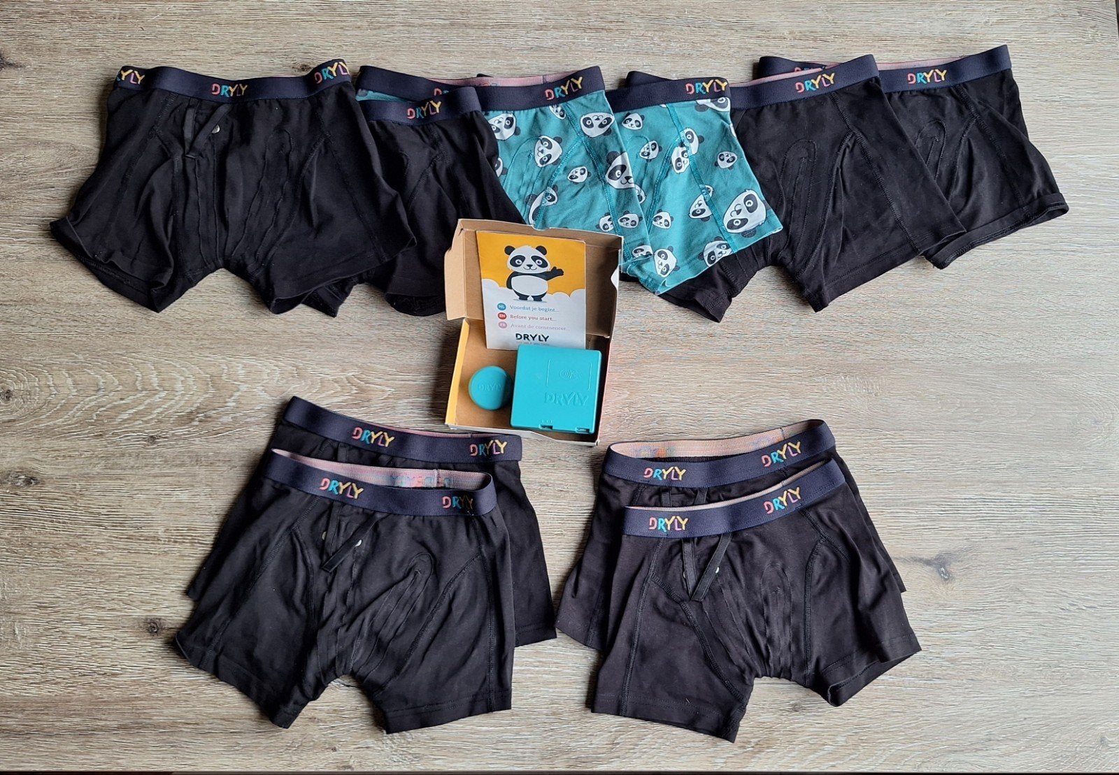 Dryly plaswekker met 10 broekjes, verschillende maten, Ophalen of Verzenden, Gebruikt, Dryly, Jongen of Meisje