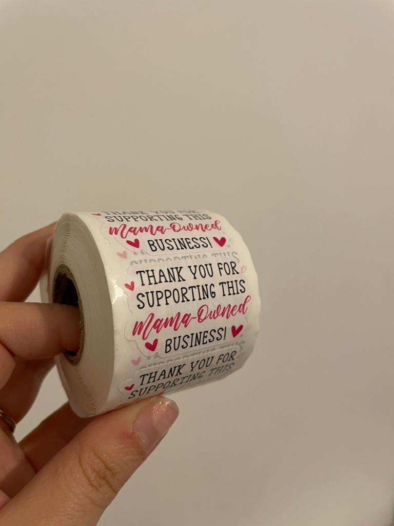 Thank you mama small business stickers rol, Ophalen of Verzenden, Nieuw