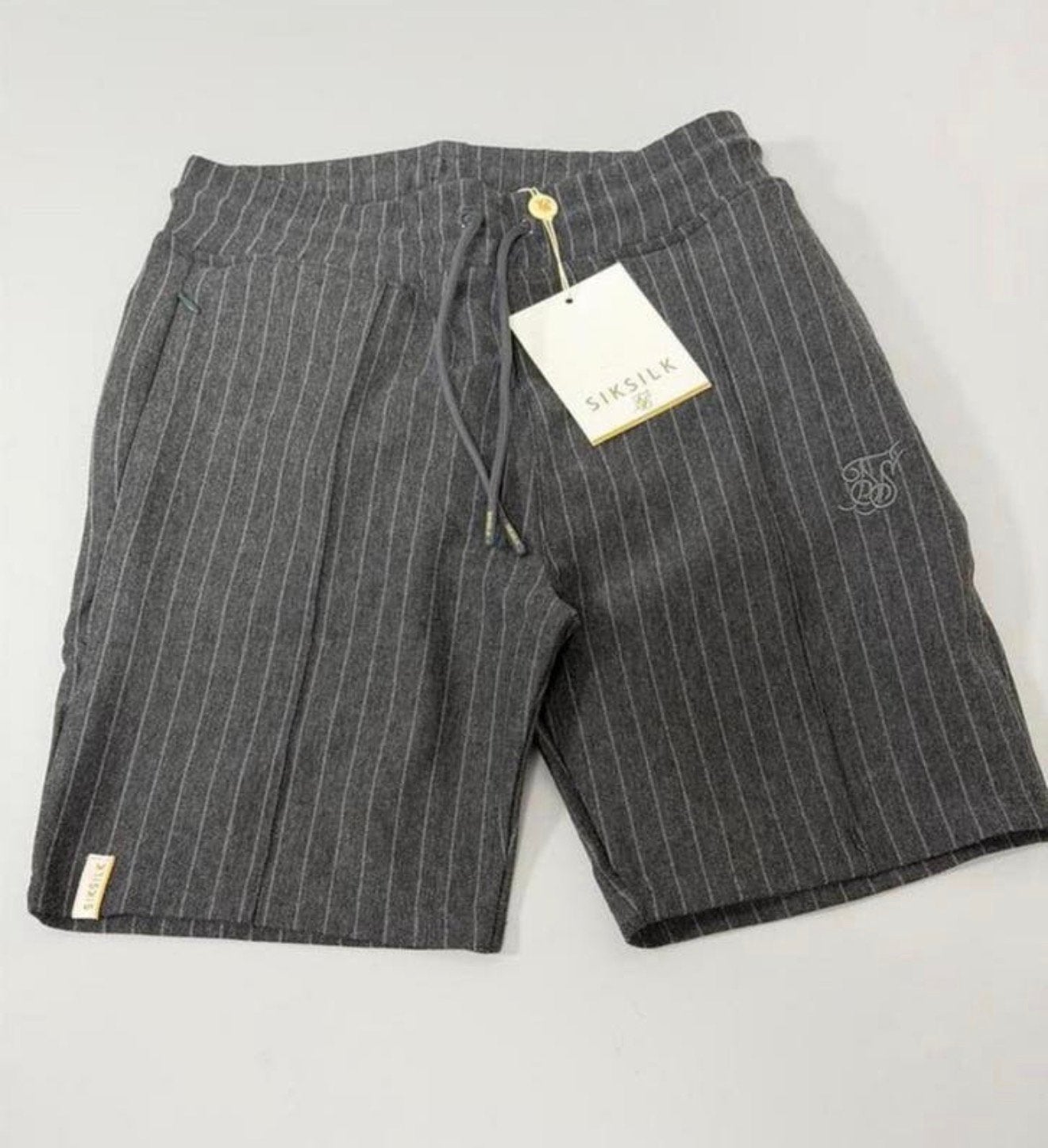 SikSilk Smart Essential Pinstripe Short Grey Marl XS grijs, Nieuw, Ophalen of Verzenden, H, H